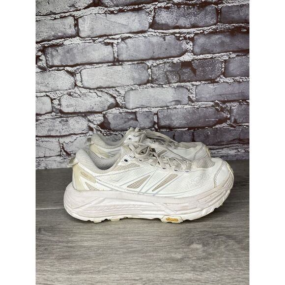 Hoka One Vibram Mafate Speed 2 White Synthetic Running Shoes Women 38EU/6.5M US - Picture 13 of 16